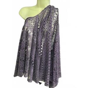 NEW SHAWL DAWLS women's delecate lace shawl in purple gold